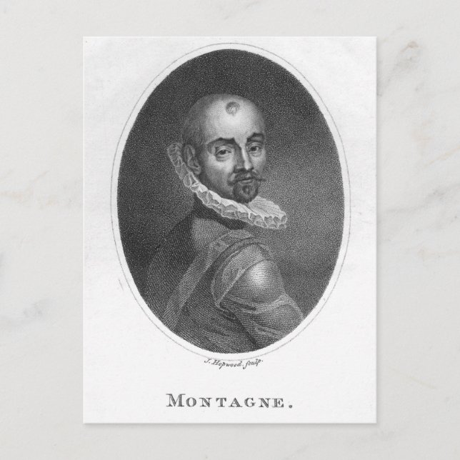 Cartão Postal Retrato de Michel de Montaigne (Frente)