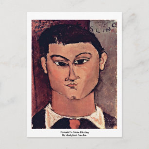 Cartão Postal Retrato De Moise Kiesling Por Modigliani Amedeo