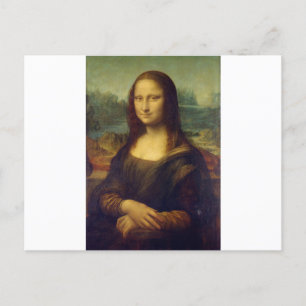 Cartão Postal Retrato de Mona Lisa del Giocondo por Leonardo da 