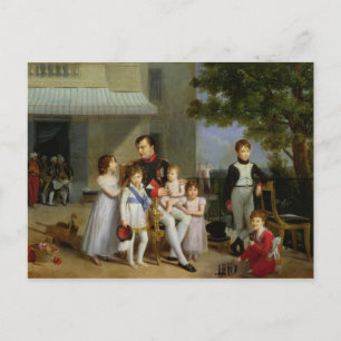 Cartão Postal Retrato de Napoleon Bonaparte com seus sobrinho