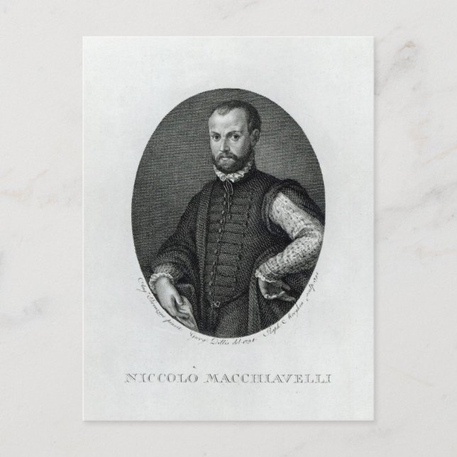 Cartão Postal Retrato de Niccolo Maquiavelli (Frente)