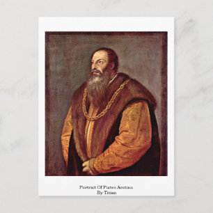 Cartão Postal Retrato De Pietro Aretino. Por Titian