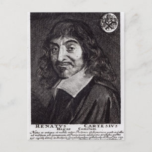 Cartão Postal Retrato de Rene Descartes