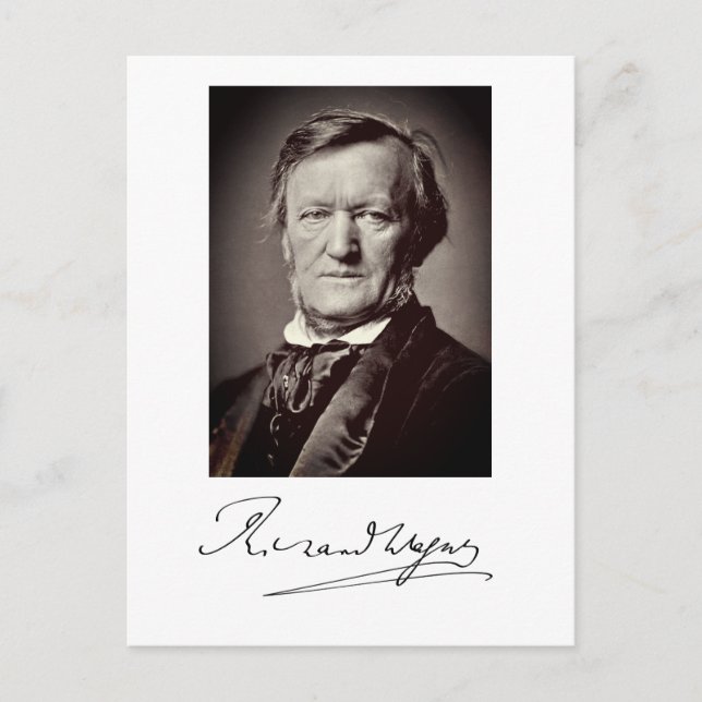 Cartão Postal Retrato de Richard Wagner (Frente)