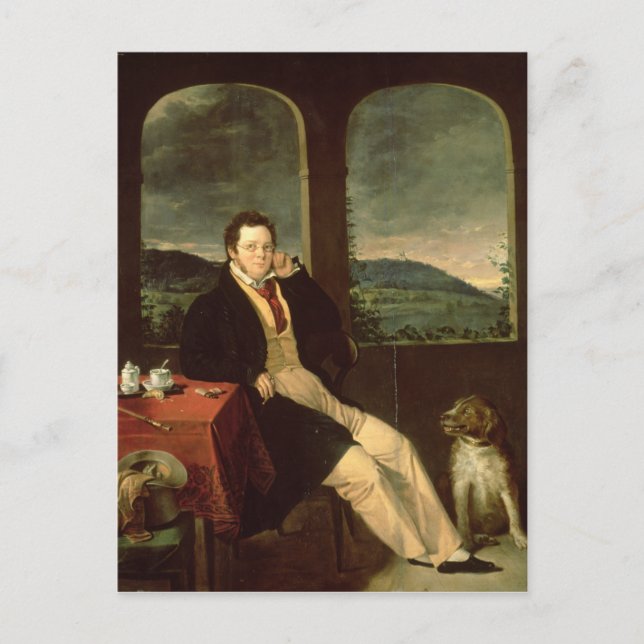 Cartão Postal Retrato de Schubert (Frente)