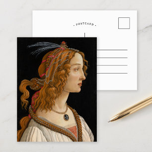 Cartão Postal Retrato de Simonetta Vespucci Botticelli