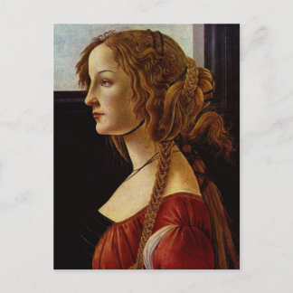 Cartão Postal Retrato de Simonetta Vespucci por Botticelli