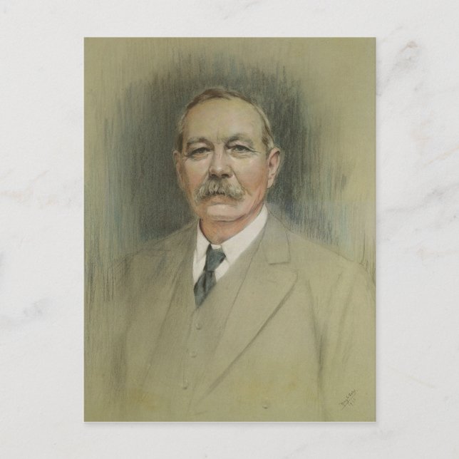 Cartão Postal Retrato de Sir Arthur Conan Doyle (Frente)