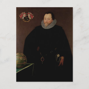 Cartão Postal Retrato de Sir Francis Drake 1591