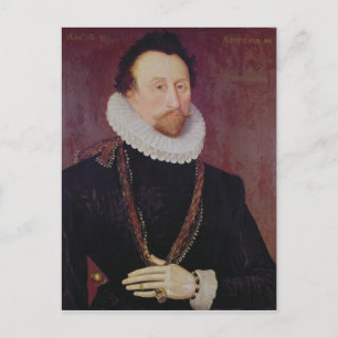 Cartão Postal Retrato de Sir John Hawkins 1581