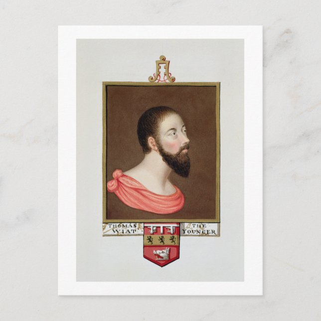 Cartão Postal Retrato de Sir Thomas Wyatt, o Younger (c.1521-5) (Frente)