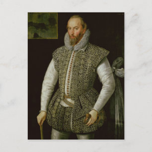 Cartão Postal Retrato de Sir Walter Raleigh, 1598