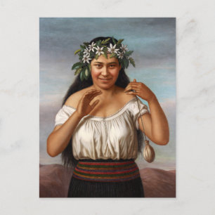 Cartão Postal "Retrato de Terewai Horomona" - G. Lindauer