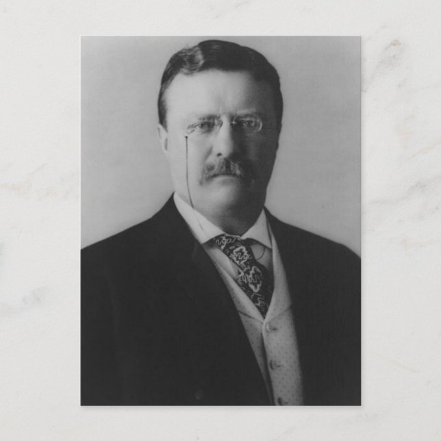 Cartão Postal Retrato de Theodore Roosevelt (Frente)