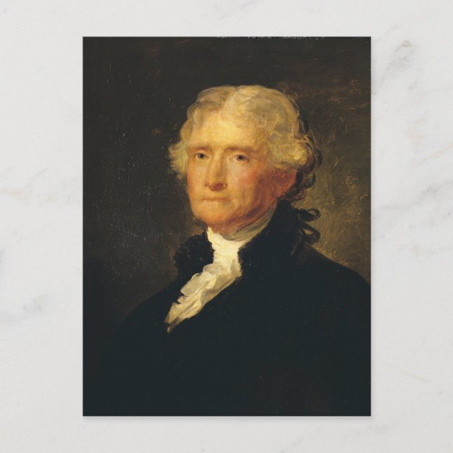 Cartão Postal Retrato de Thomas Jefferson (Frente)