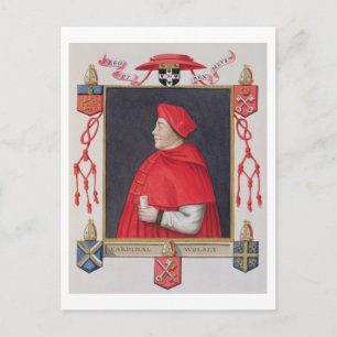 Cartão Postal Retrato de Thomas Wolsey (c.1475-1530) Cardeal