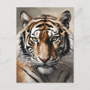 Cartão Postal Retrato de Tigre Majestoso