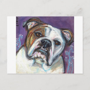 Cartão Postal Retrato de um Bulldog Inglês