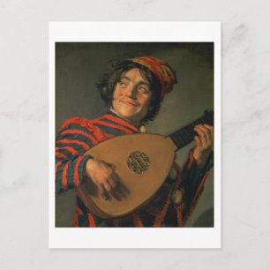Cartão Postal Retrato de um Jester com Luta (óleo na canvas)
