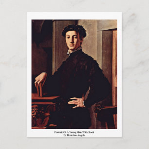 Cartão Postal Retrato De Um Jovem Com Livro
