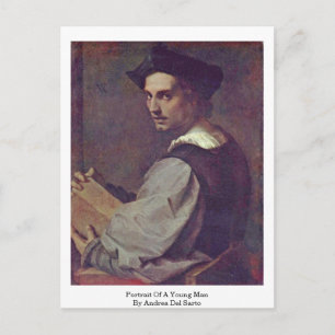 Cartão Postal Retrato De Um Jovem Por Andrea Del Sarto