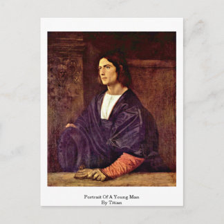 Cartão Postal Retrato De Um Jovem Por Ticiano
