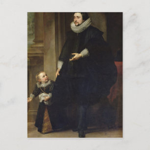 Cartão Postal Retrato de um Nobleman e seu Filho
