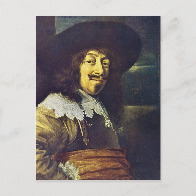Cartão Postal Retrato de um oficial por Frans Hals (Frente)
