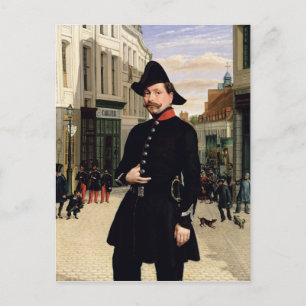 Cartão Postal Retrato de um policial em Douai em 1848