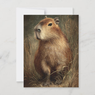 Cartão Postal Retrato de uma Capybara