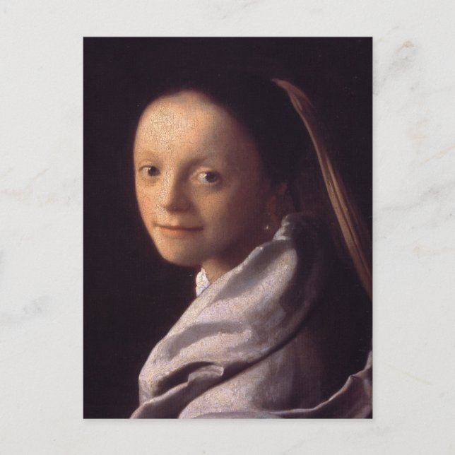 Cartão Postal Retrato de uma Jovem Mulher (Frente)