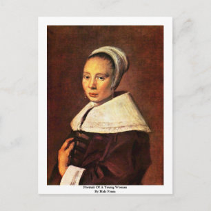 Cartão Postal Retrato De Uma Jovem Por Hals Frans