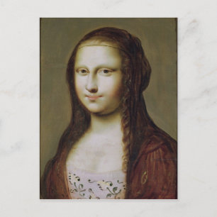 Cartão Postal Retrato de uma Mulher Inspirado pela Mona Lisa