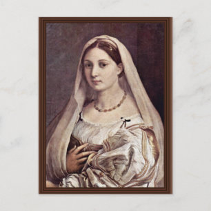 Cartão Postal Retrato De Uma Mulher (La Velata) Por Raffael