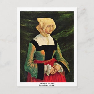 Cartão Postal Retrato De Uma Mulher Por Altdorfer, Albrecht