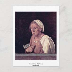 Cartão Postal Retrato De Uma Mulher Velha Por Giorgione