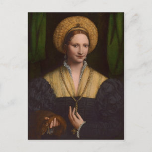 Cartão Postal Retrato de uma senhora, 1520-1525 (óleo no painel)