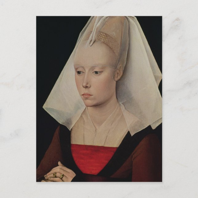 Cartão Postal Retrato de uma Senhora, c.1450-60 (Frente)