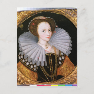 Cartão Postal Retrato de uma Senhora com um Grande Ruff
