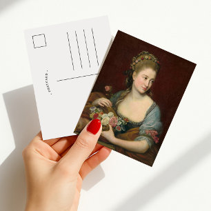 Cartão Postal Retrato de uma Senhora como Flora   Pompeo Batoni