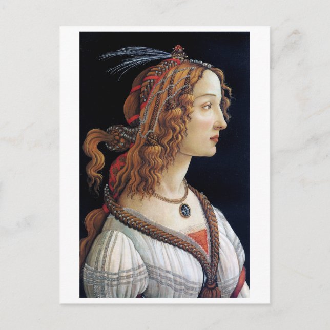 Cartão Postal Retrato de uma Senhora, Sandro Botticelli (Frente)