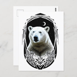 Cartão Postal Retrato de urso polar