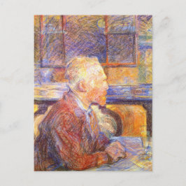 Cartão Postal Retrato de Vincent Van Gogh por Toulouse-Lautrec P