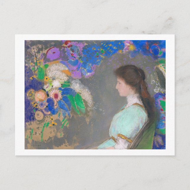 Cartão Postal Retrato de Violette Heymann, Redon (Frente)