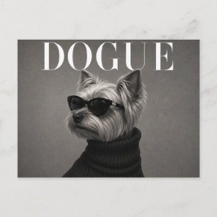 Cartão Postal Retrato de Yorkie de Luxo