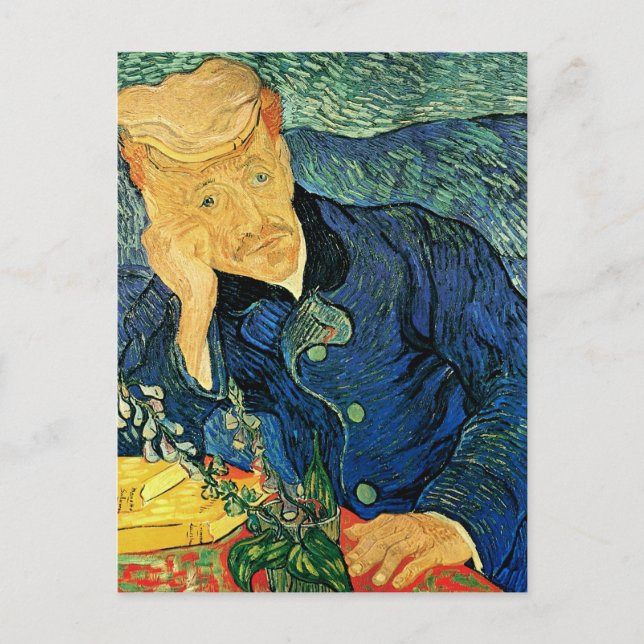 Cartão Postal Retrato do Doutor Gachet, Van Gogh Fine Art (Frente)