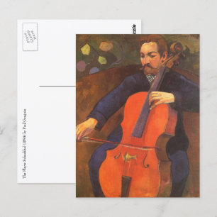 Cartão Postal Retrato do Jogador Schneklud por Paul Gauguin