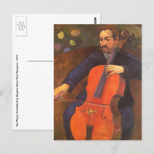 Cartão Postal Retrato do jogador Schneklud por Paul Gauguin