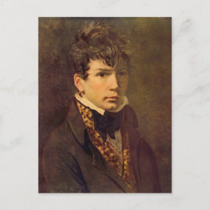 Cartão Postal Retrato do Jovem Ingres por Jacques David