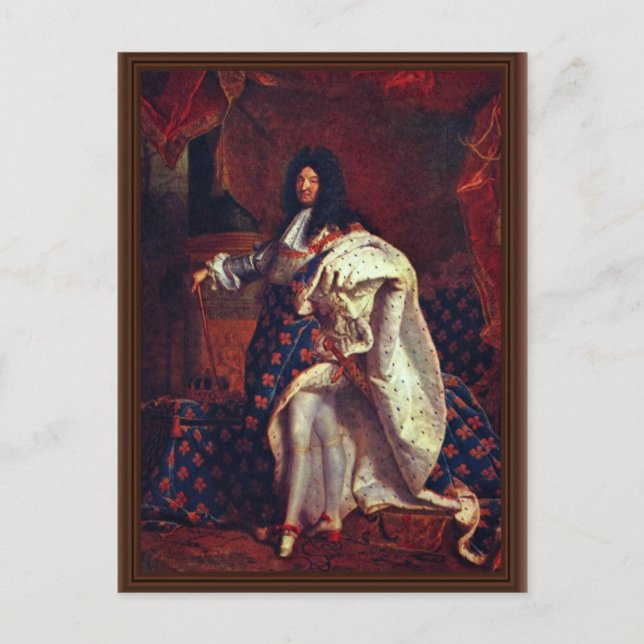 Cartão Postal Retrato Do Rei Francês Louis Xiv Por Rigaud Hy (Frente)